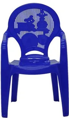 Cadeira Infantil Tramontina Catty Azul Estampado em Polipropileno