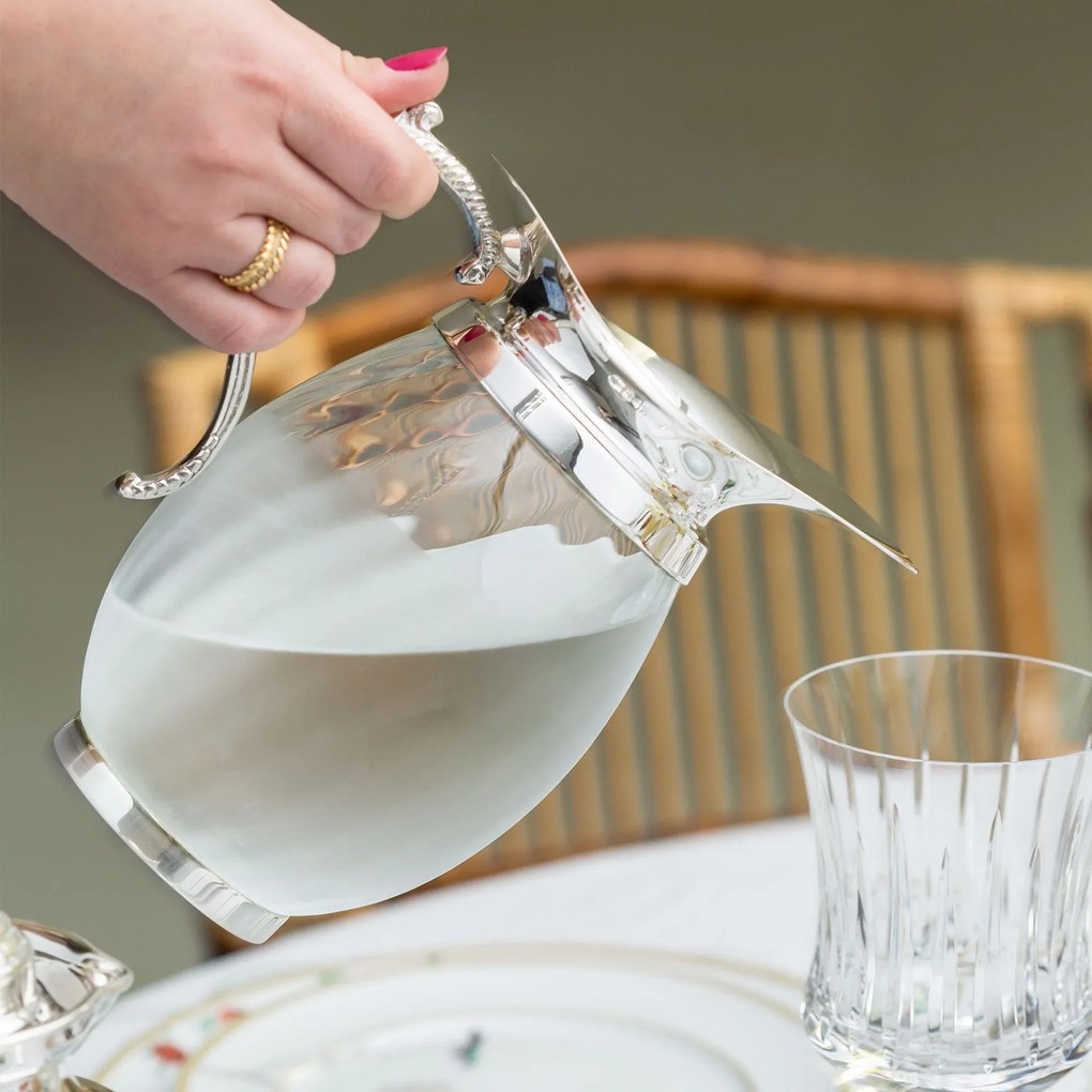 Jarra em Cristal e Prata Shefield Plate - 1,25 L  1,25 L