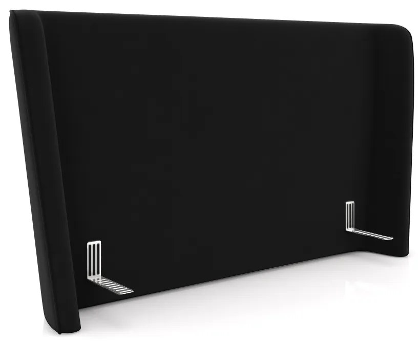 Cabeceira Design para Cama de Casal Torres Pés em Madeira Veludo Preto G91 - Gran Belo