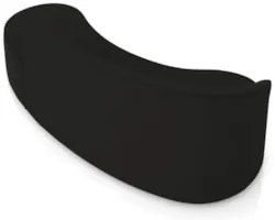 Sofá 4 Lugares Para Sala 220cm Orgânico Wendi Veludo Preto I01 - Mpoz