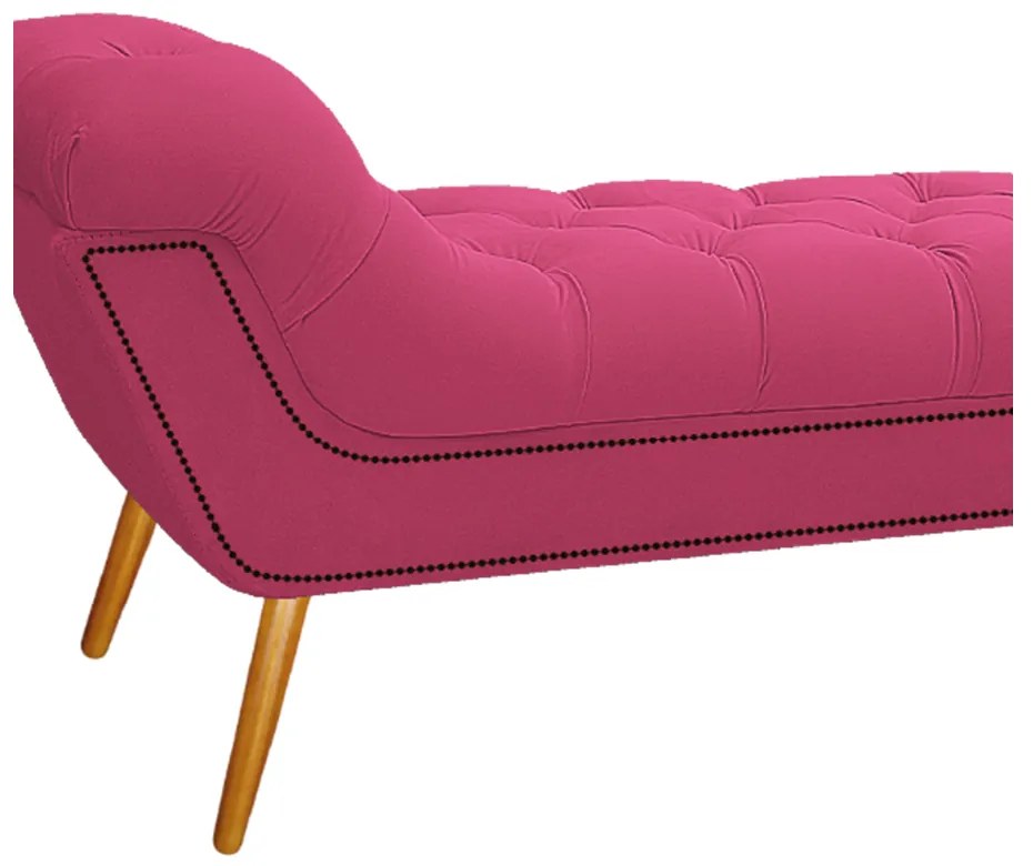 Calçadeira Estofada Veneza 195 cm King Size Corano Pink - ADJ Decor