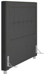 Cabeceira Cama Box Casal 140cm Paolla Z37 Linho Chumbo - Mpozenato