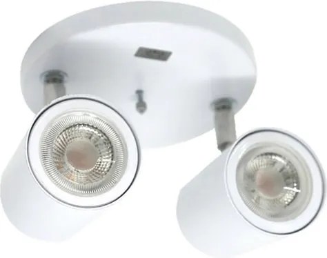Spot Sobrepor Alum&amp;#xED;nio Branco &amp;#xD8;6cm