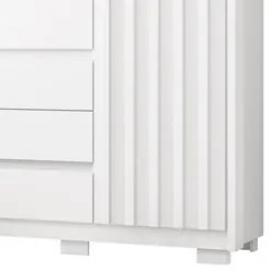 Cômoda Sapateira 1 Porta 5 Gavetas 125cm Duetto Branco - Albatroz