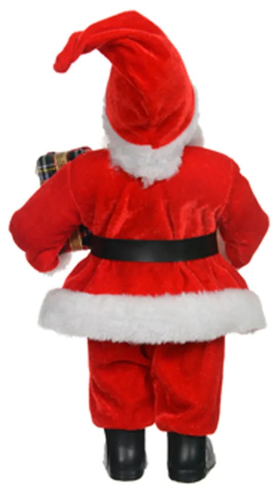 Papai Noel Decorativo com Led Vermelho e Branco 30x15 cm F04 - D'Rossi