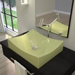Cuba Pia de Apoio para Banheiro Retangular Milla ML44W C08 Verde Acqua