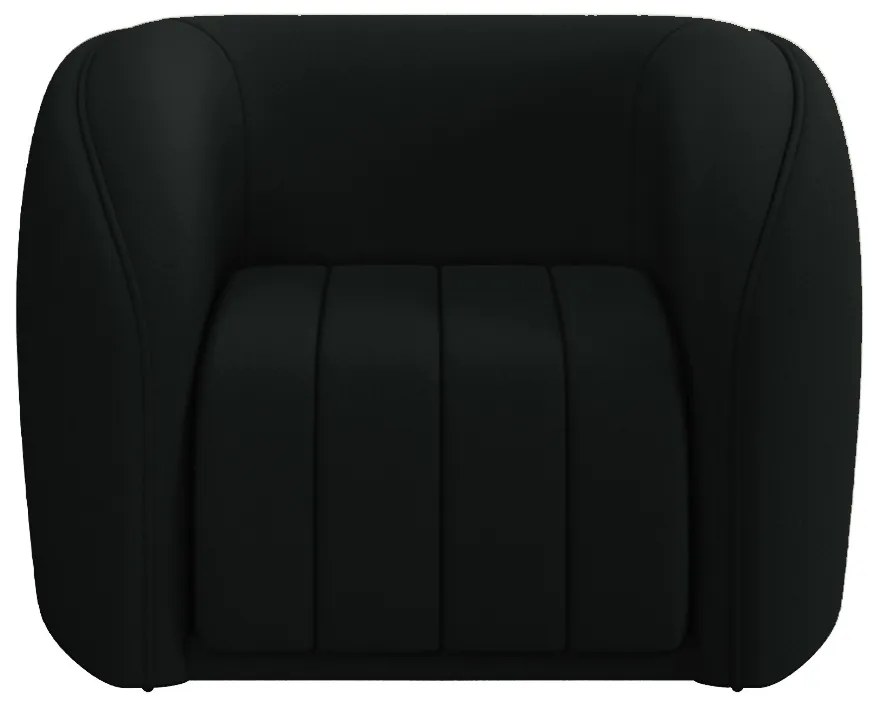 Poltrona Decorativa Sala de Estar Adam Veludo Preto G45 - Gran Belo