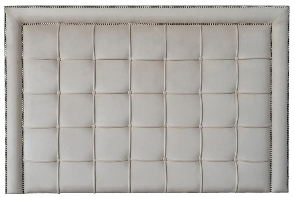 Cabeceira Botonê King com Tachas - Tecido Veludo Nude  Kleiner