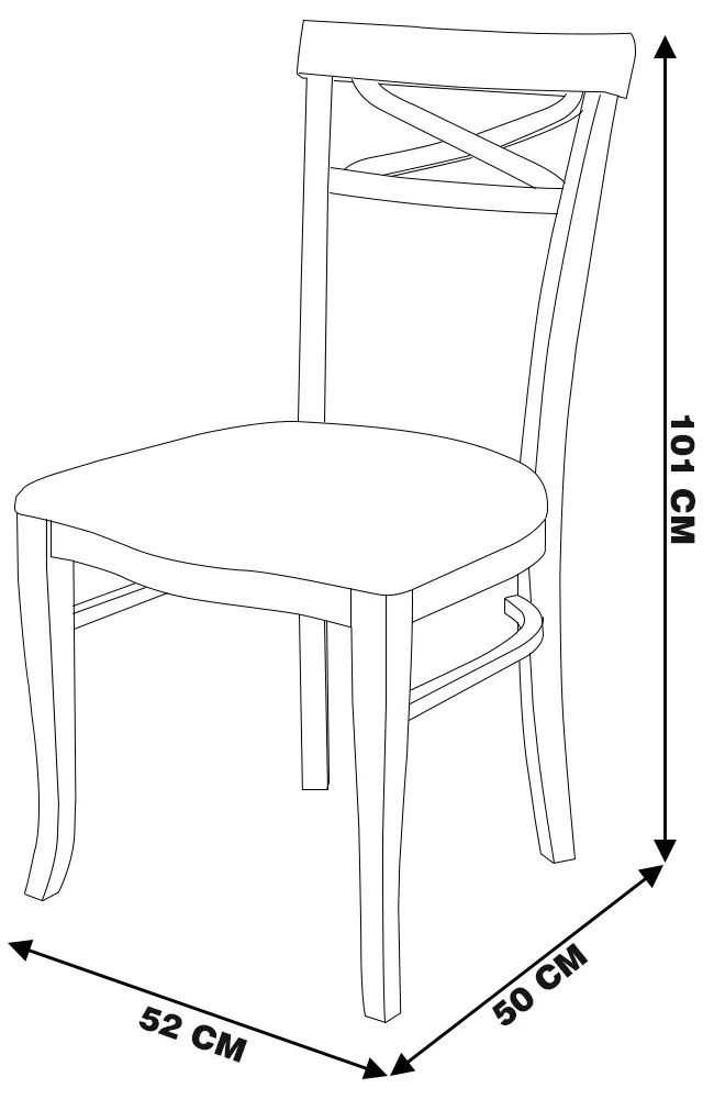 Kit 2 Cadeiras Decorativas Sala de Jantar Minos Madeira Maciça com Puxador Poliéster Creme G42 - Gran Belo