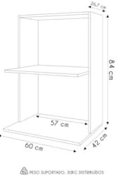 Suporte Micro-Ondas e Forno Armário Aéreo 60cm Turim Z34 Preto - Mpoze