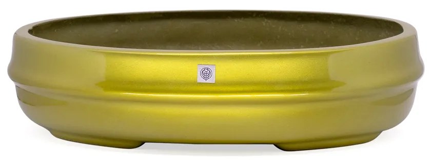 Vaso Bacia Decorativo Osaka Dourado M 11,5x44x36 cm - D'Rossi