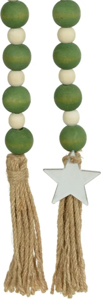 Colar Decorativo Estrela Branco e Verde 80 cm F04 - D'Rossi