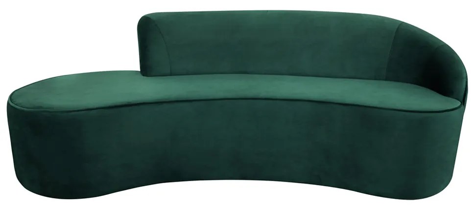 Sofá 3 Lugares Eros D07 Curvo 210cm Braço Direito Veludo Esmeralda - D'Rossi