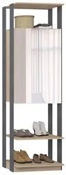 Guarda Roupa Closet Clothes 1007 2 Portas com Espelho Carvalho/Espress