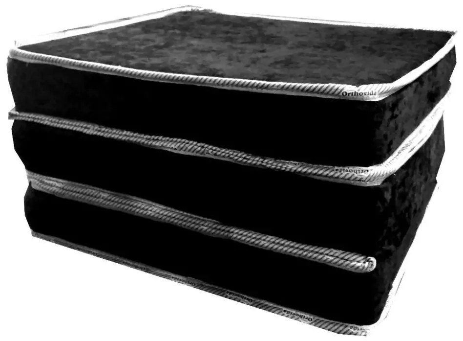 Puff Multifuncional D33 Banco Colch�O E Poltrona Cores (Courino Preto)