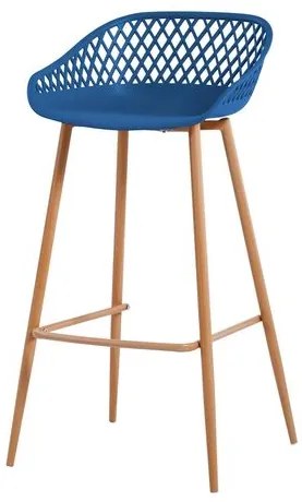 Banqueta Monaco Azul Marinho Polipropileno Base Aço 96cm - 62636 Sun House