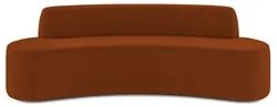 Sofá 2 Lugares para Sala de Estar Living 150cm Koane D06 Veludo Laranj