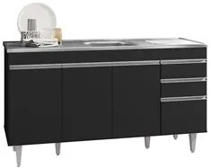Armário de Cozinha Modulado de Canto Esquerdo 4 Peças CP51 com Pia Ino