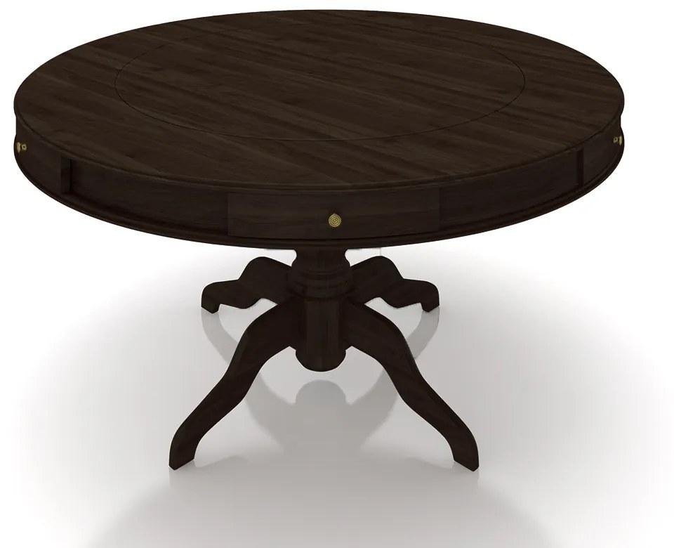 Mesa de Jogos Carteado 6 Lugares Bellagio com Gavetas e Tampo Reversível Base Estrela com Tecido Capuccino/Verde G42 - Gran Belo