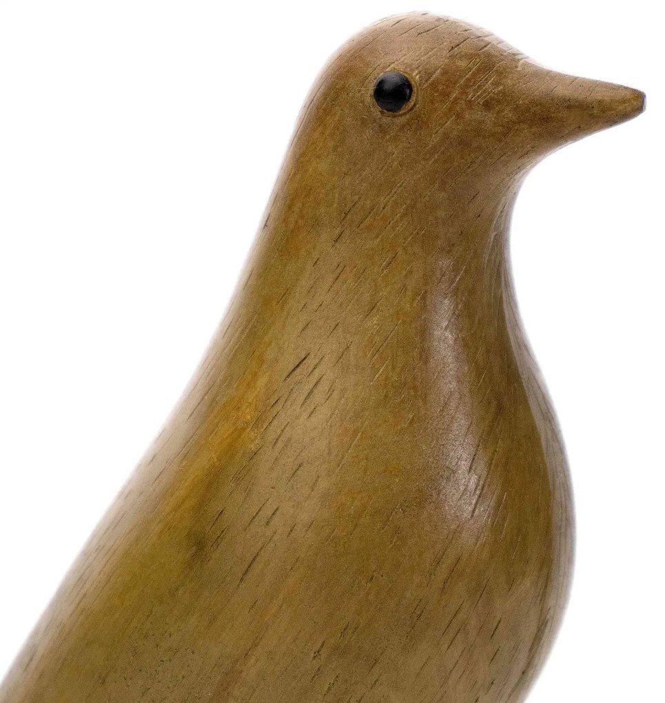 Escultura Pássaro Em Poliresina Madeira 22x19x5 Cm - D'Rossi