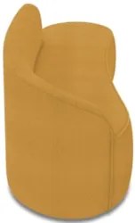 Sofá 3 Lugares Para Sala 180cm Orgânico Wendi Boucle Mostarda I01  - M