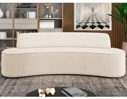 Sofá 3 Lugares para Sala de Estar Living 210cm Koane D06 Linho Pérola