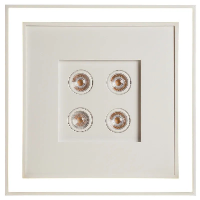 Embutido Bore Pro 42X42X11Cm 04Xmr16 Led 36,8W Bivolt | Usina 19201/42 (BT - Branco Texturizado, 3000k)