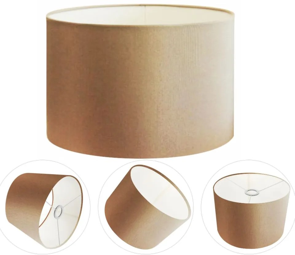 Cúpula Abajur Cilíndrica Cp-7011 Ø30x21cm Palha