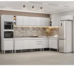 Armário de Cozinha Modulada de Canto 9 Peças CP06 Balcão com Pia Inox