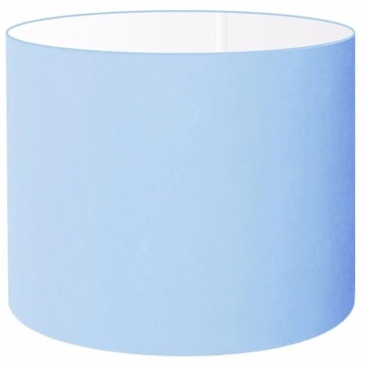 Cúpula em tecido cilíndrica abajur luminária cp-4146 40x30cm azul bebê