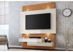 Painel Home Suspenso para TV com LED TB120L Off White/Freijó - Dalla C