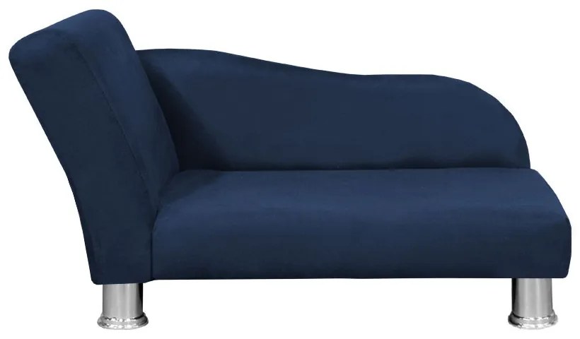 Divã Cama Pet Luxo para Cães E Gatos Elegante Confortável Suede Azul Marinho