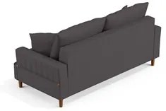 Sofá Living 3 Lugares 200cm com Almofadas Veras D05 Suede Cinza - Mpoz