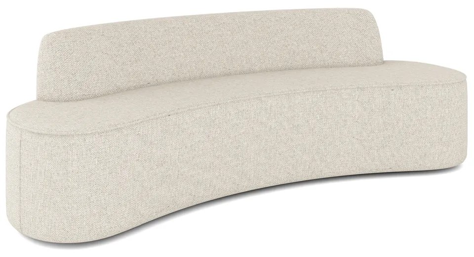 Sofá Decorativo 4 Lugares 260cm Bélgica Curvo Linho Bege G15 - Gran Belo