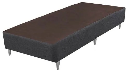 Base Sommier de Cama Box Baixa Linho Cinza Solteiro 78cm - 70639 Sun House