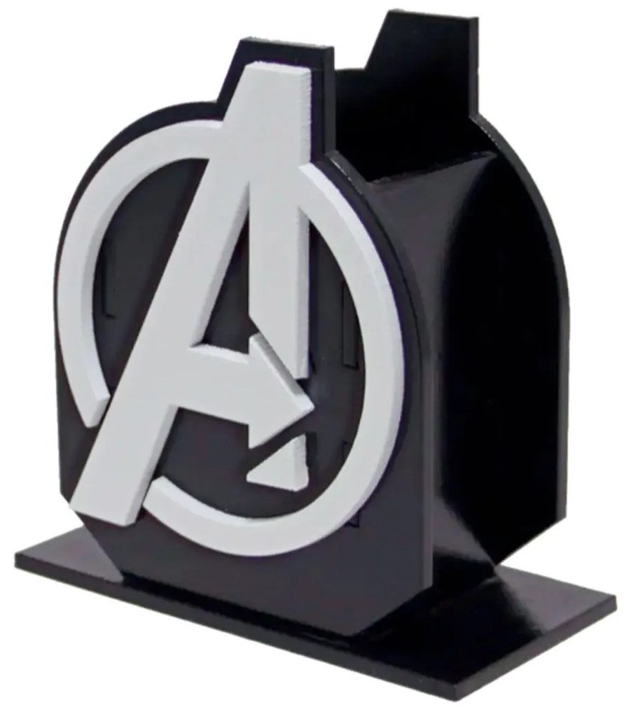 Porta Lápis Caneta E Acessórios Geek Avengers Vingadores 10x10cm