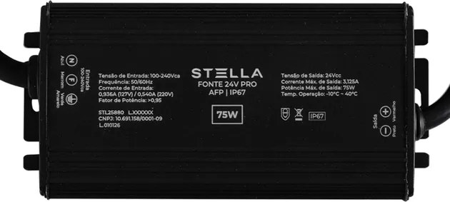 Driver Preto 75W 24V Ip67 24V Pro