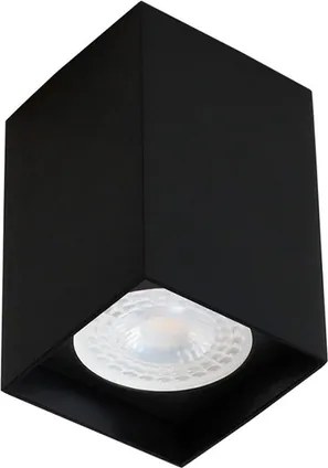 Plafon De Sobrepor Quadrado Aluminio Cube - PRETO