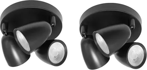 Kit 2 Spots Sobrepor Led 21w 3000k Luz Amarela Yamamura