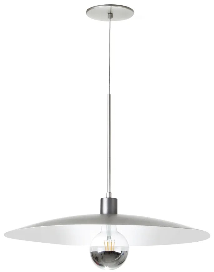 Pendente Eclisse Ø50X40Cm Disco Curvo Metal Alumínio 1Xe27 - Old Artis... (COBRE FOSCO)