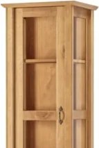 Cristaleira de Madeira 1 Porta de Vidro Hazel Carvalho Z25  - Mpozenat