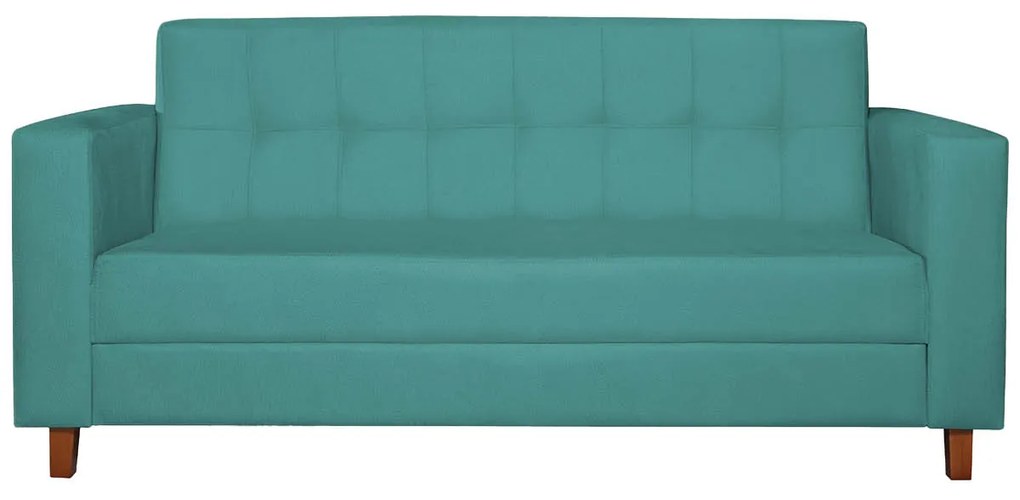 Sofá 2 Lugares Denver Suede Azul Turquesa - ADJ Decor