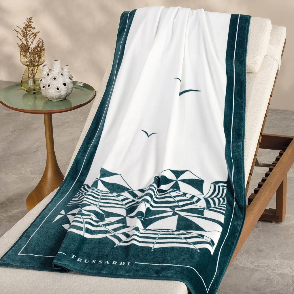 Toalha de Praia Trussardi 100% Algodão Fontelina  86 x 160