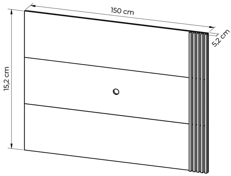 Painel Home para TV até 42 Sala de Estar PL3004 Natural/Off White G69 - Gran Belo