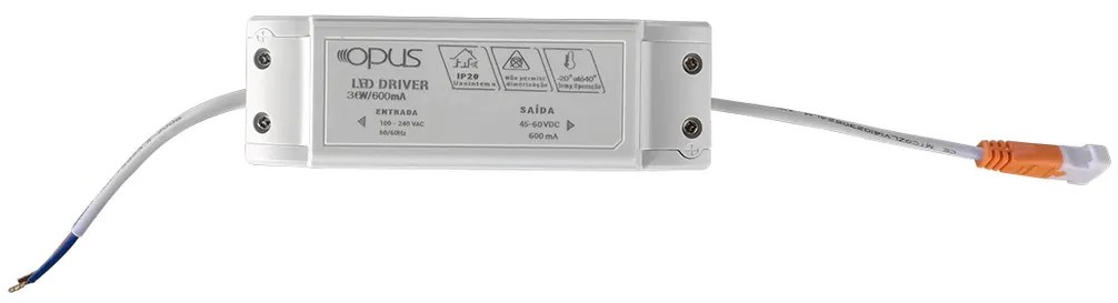 Luminária De Embutir Quadrado 30W 3000K Led Bivolt 40X40X2,5Cm Downlig... (Branco)