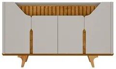 Buffet Aparador 4 Portas 160cm Melissa B02 Off/Naturalle - Mpozenato