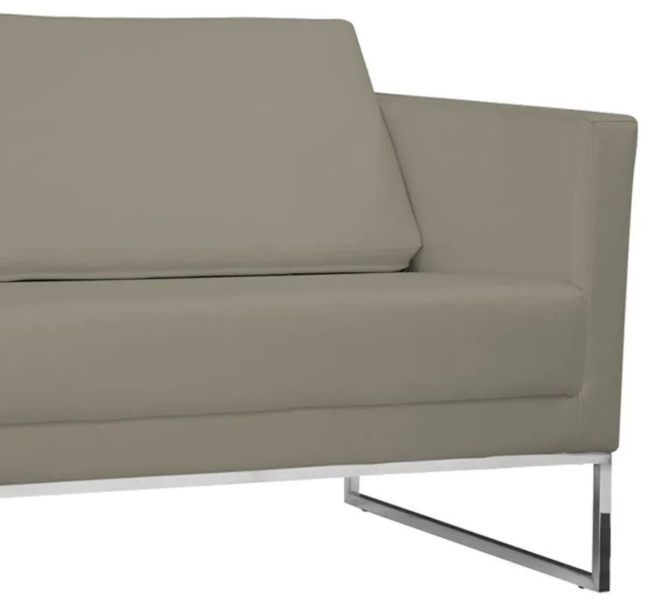 Poltrona Decorativa Julia 106cm PU Sintético Bege G15 - Gran Belo