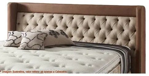 Cabeceira Botonê Loi Bege com Couríssimo Casal 1,68cm - 49410 Sun House