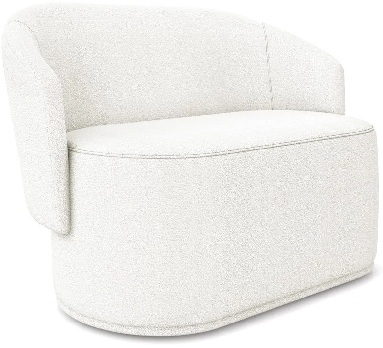 Sofá 2 Lugares Namoradeira Orgânica para Sala Malu Bouclê M11 - D'Rossi - Off White