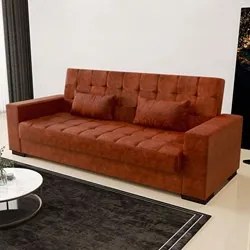 Sofá Cama para Sala de Estar Lisboa Couríssimo Nozes - Ibiza